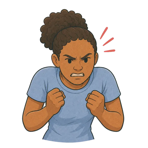 Aggressive vocabulary illustration