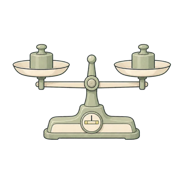 Balanced vocabulary illustration