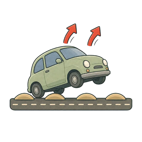 Bumpy vocabulary illustration