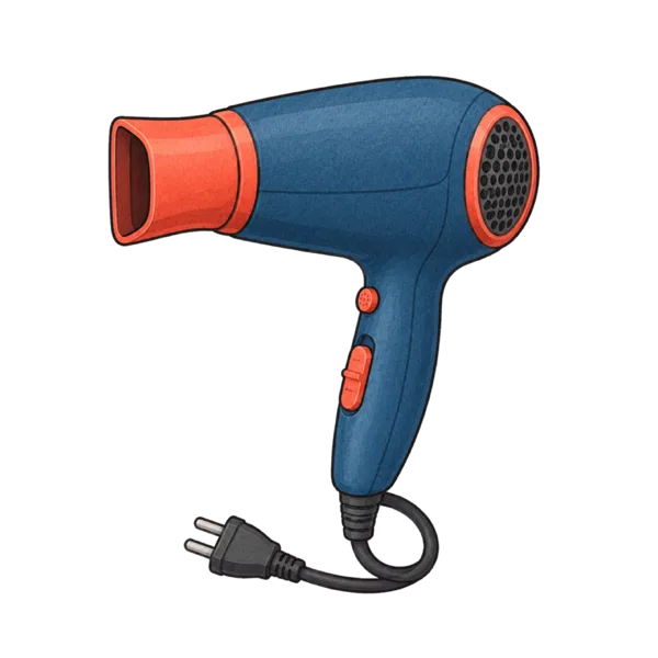 Hairdryer vocabulary illustration