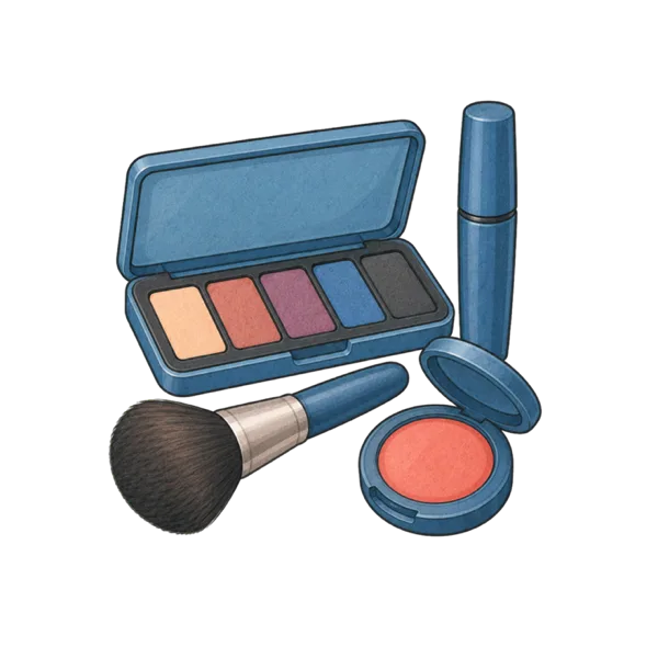 Makeup vocabulary illustration