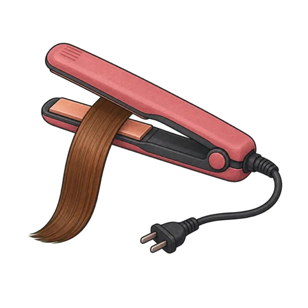 Straightener vocabulary illustration