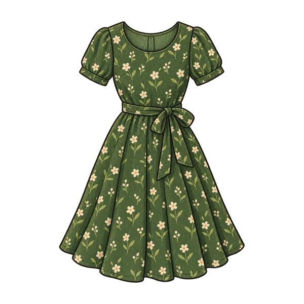 Dress vocabulary illustration