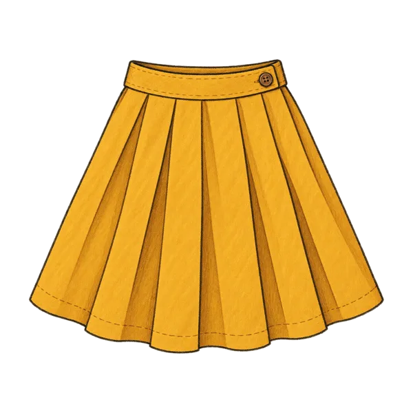 Skirt vocabulary illustration