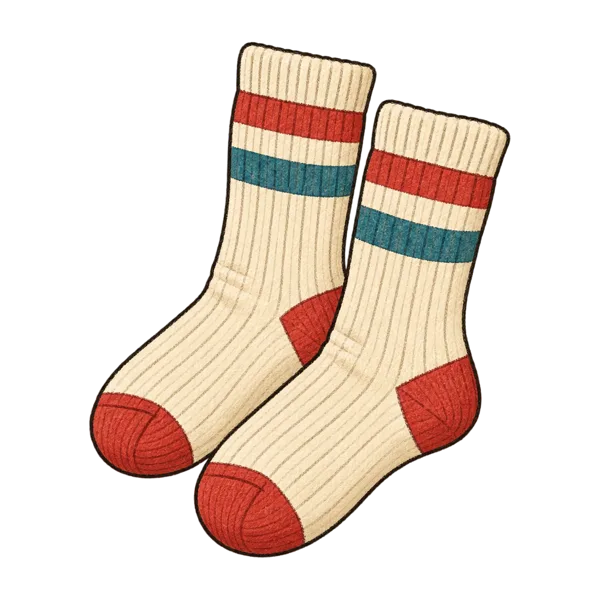 Socks vocabulary illustration