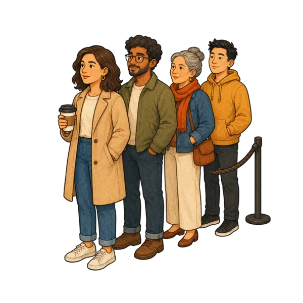Queue vocabulary illustration
