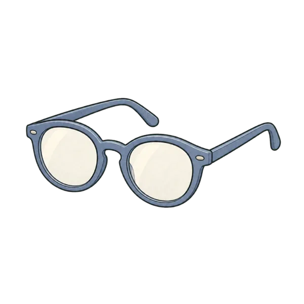 Glasses vocabulary illustration