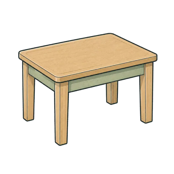 Table vocabulary illustration