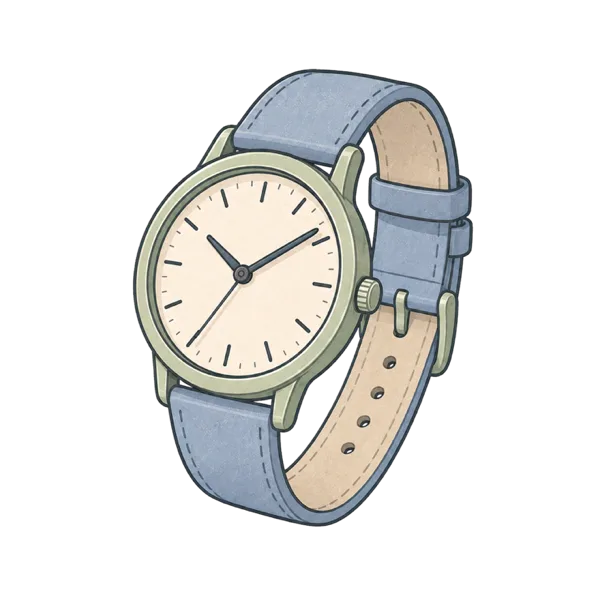Watch vocabulary illustration