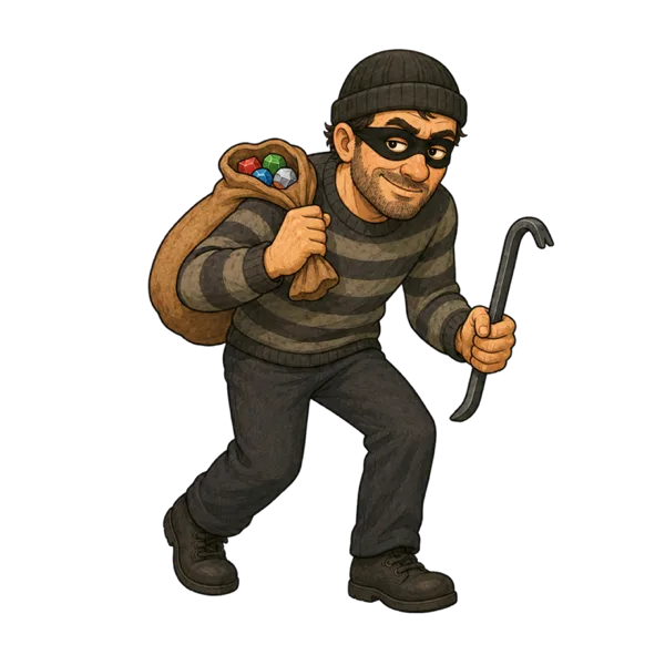 Criminal vocabulary illustration