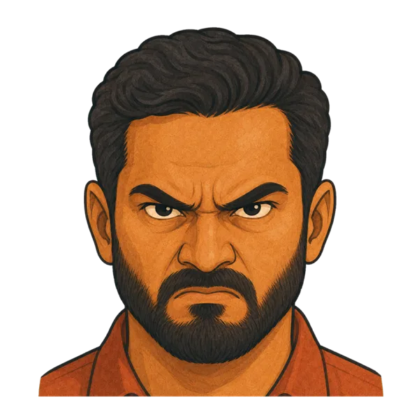 Angry vocabulary illustration