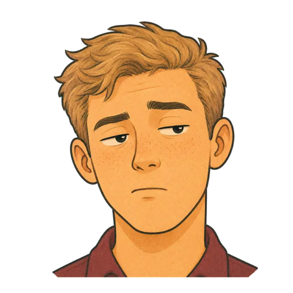 Bored vocabulary illustration