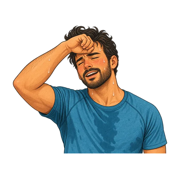 Sweat vocabulary illustration