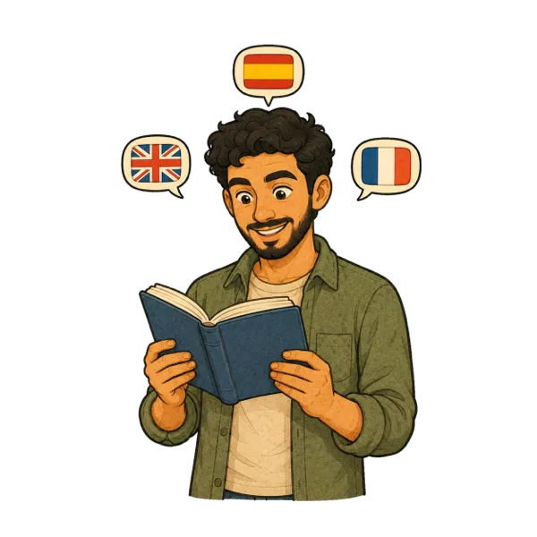 Languages vocabulary illustration