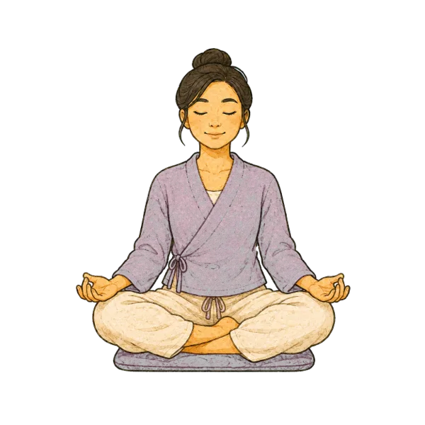 Meditation vocabulary illustration
