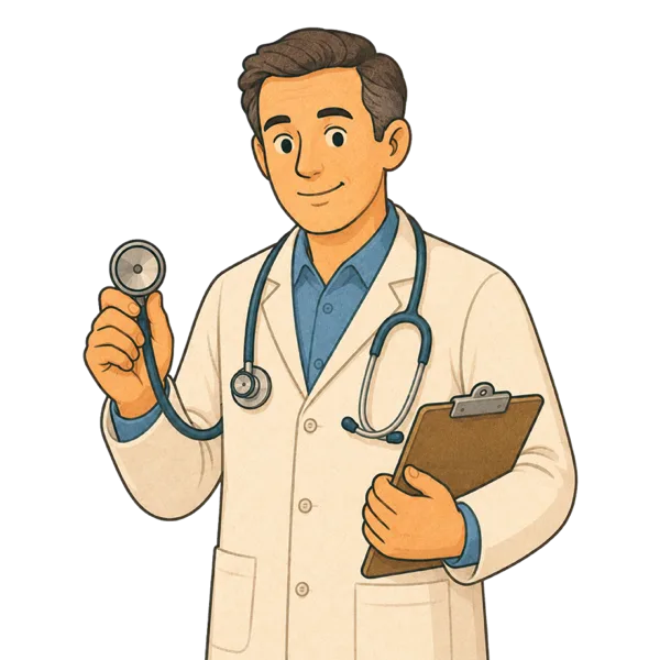 Doctor vocabulary illustration