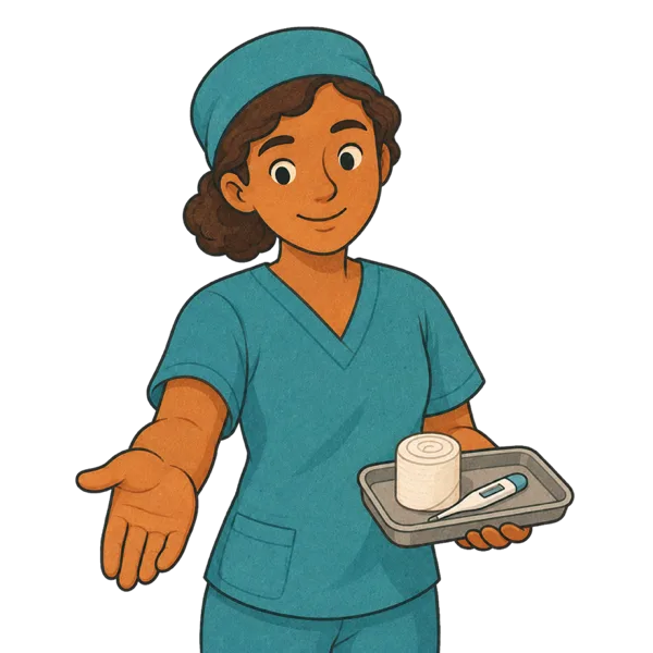 Nurse vocabulary illustration