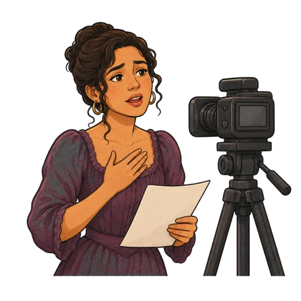 Actress vocabulary illustration