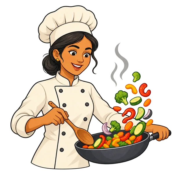 Chef vocabulary illustration