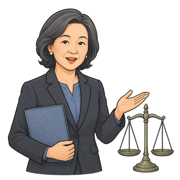 Lawyer vocabulary illustration