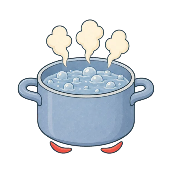 Boil vocabulary illustration