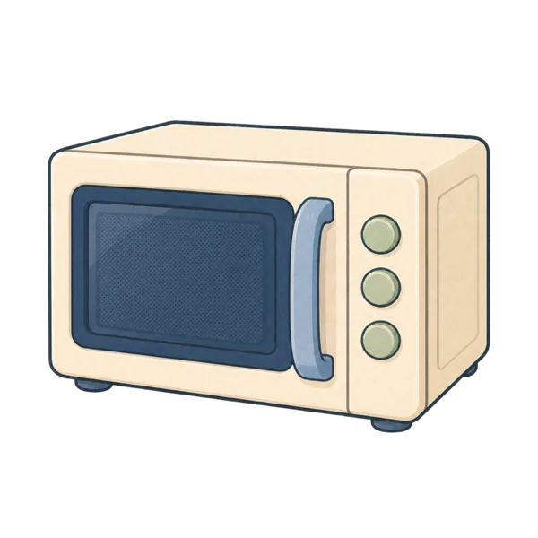 Microwave vocabulary illustration