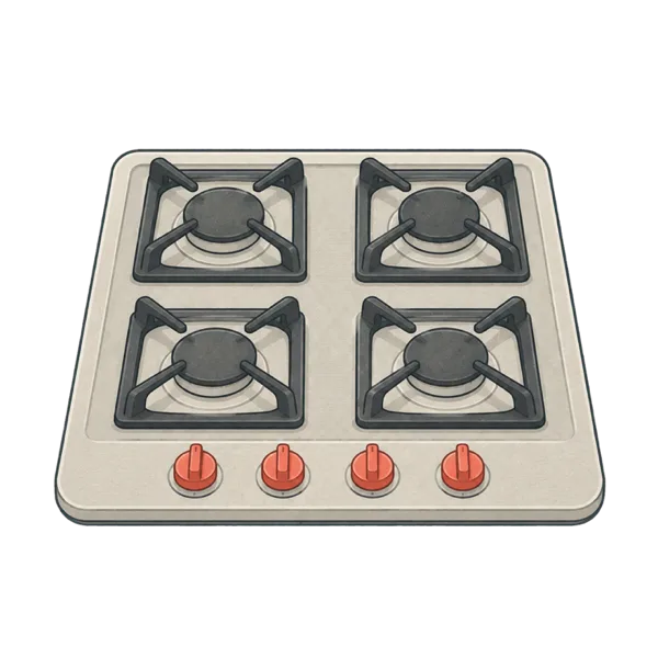 Stove vocabulary illustration