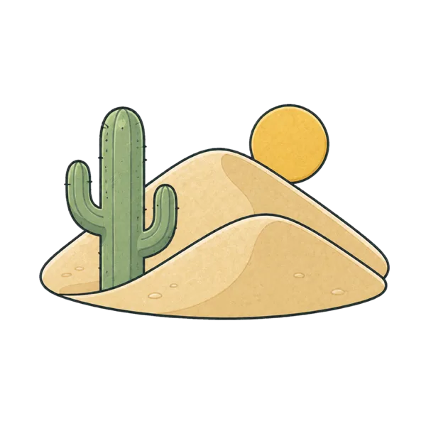 Desert vocabulary illustration