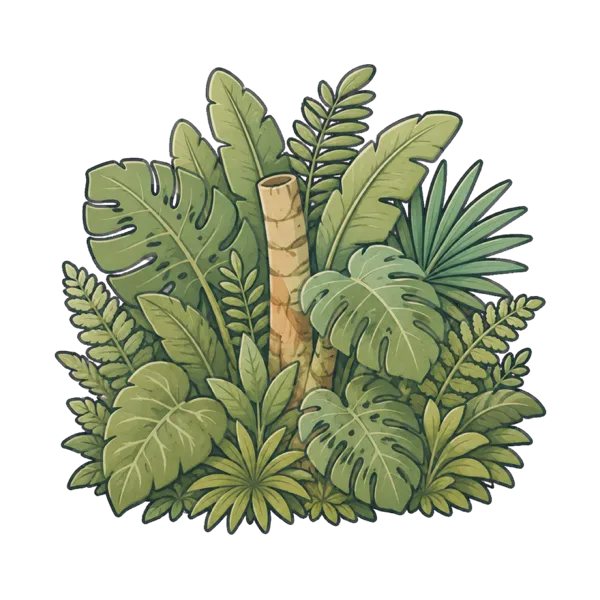 Jungle vocabulary illustration