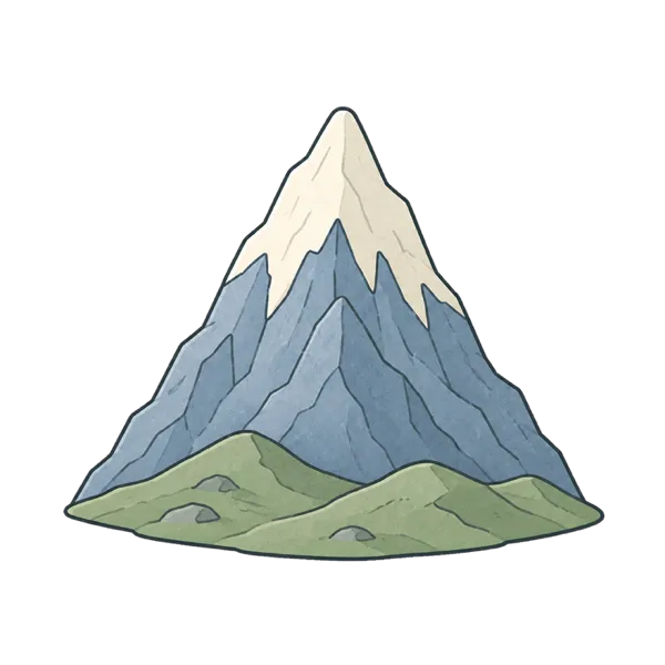 Mountain vocabulary illustration
