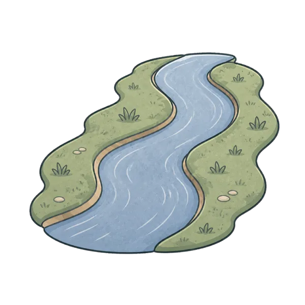 River vocabulary illustration