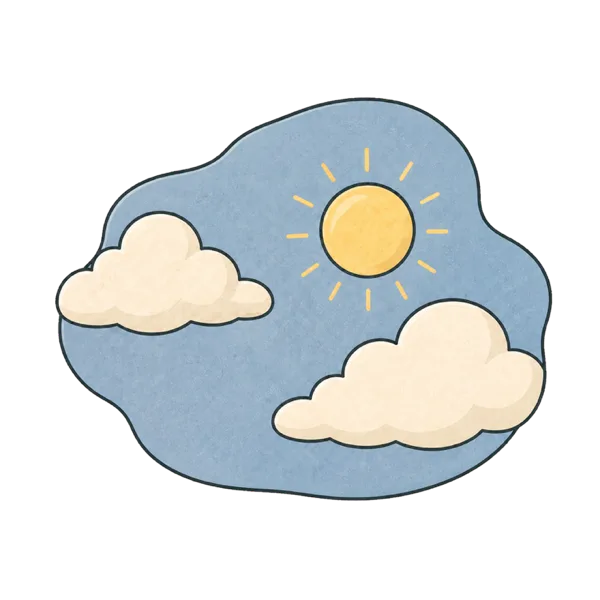 Sky vocabulary illustration