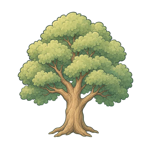Tree vocabulary illustration