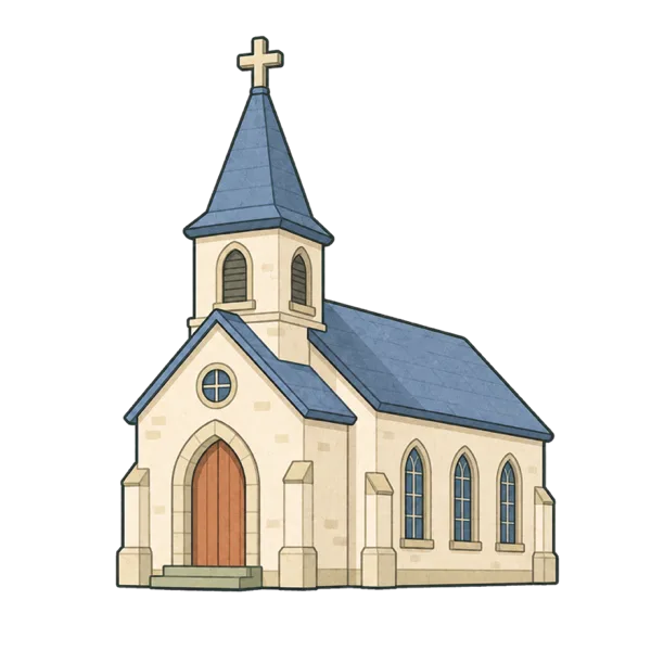 Church vocabulary illustration