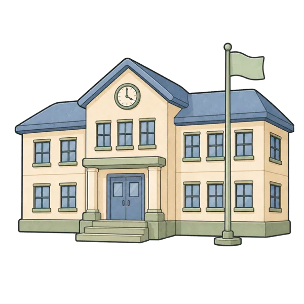 School vocabulary illustration