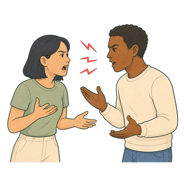 Argue vocabulary illustration
