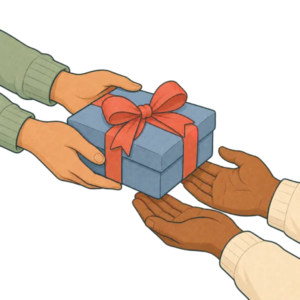 Gift vocabulary illustration