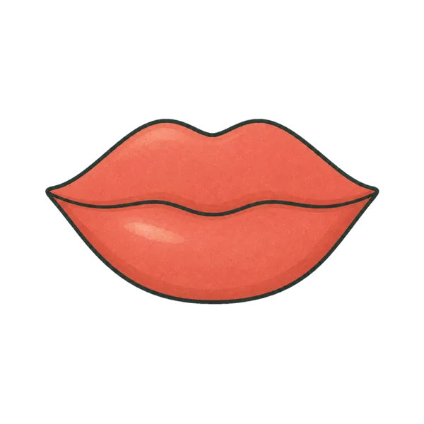 Lips vocabulary illustration