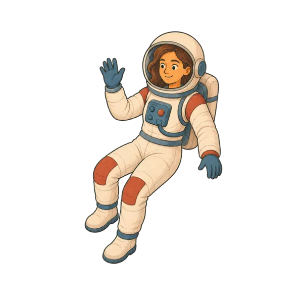 Astronaut vocabulary illustration