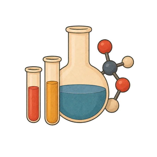 Chemistry vocabulary illustration