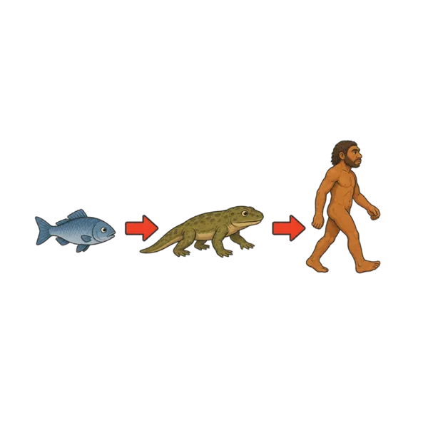 Evolution vocabulary illustration