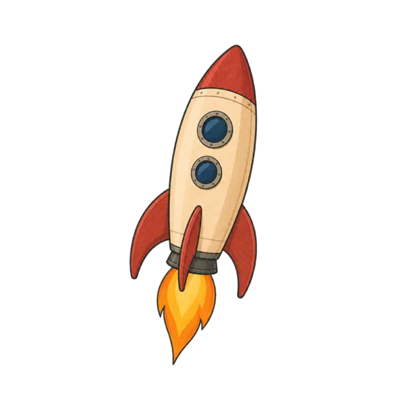 Rocket vocabulary illustration