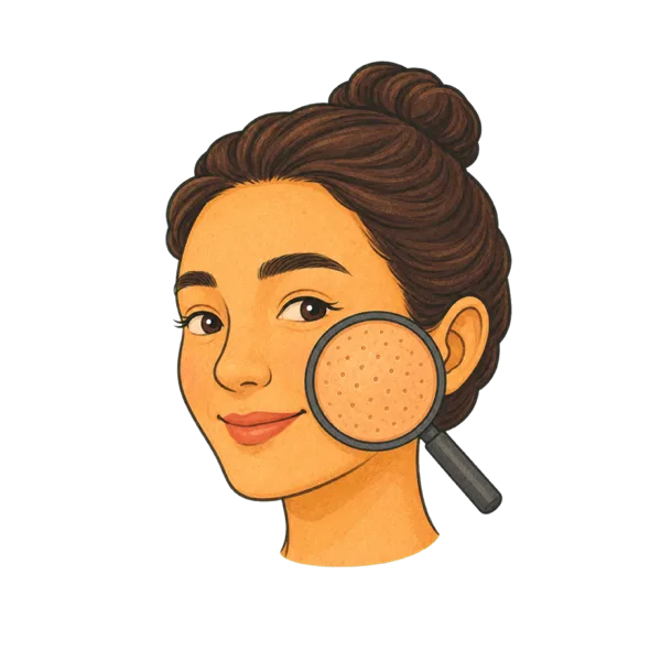 Pores vocabulary illustration