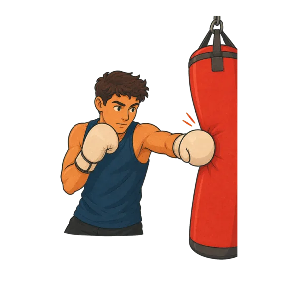 Boxing vocabulary illustration