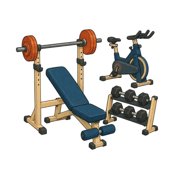 Gym vocabulary illustration