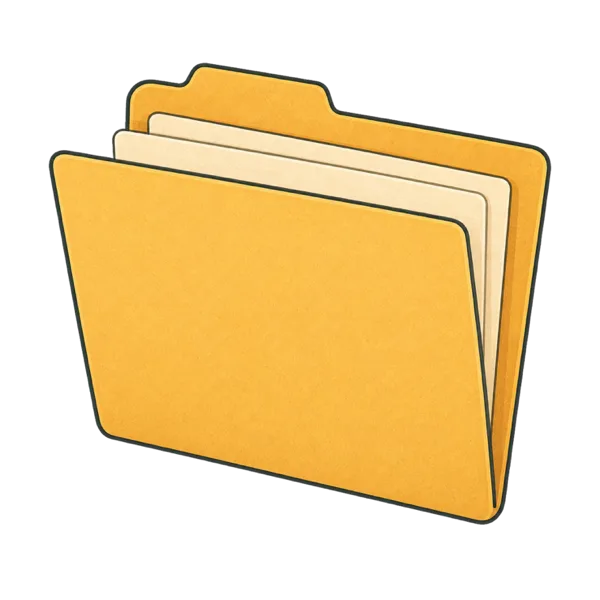 Folder vocabulary illustration