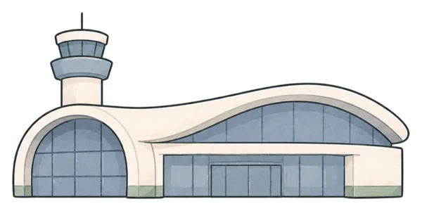 Airport vocabulary illustration