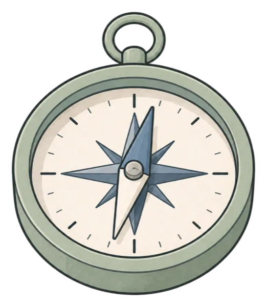 Compass vocabulary illustration