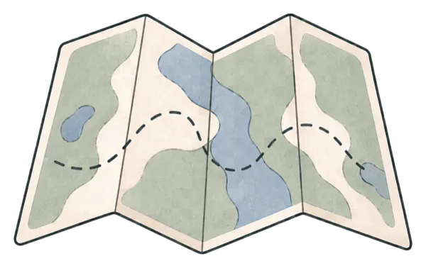 Map vocabulary illustration