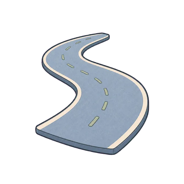 Road vocabulary illustration
